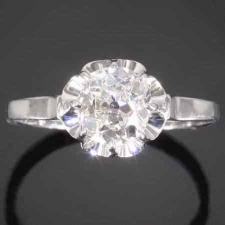 Big old mine brilliant cut diamond engagement ring Click picture to enlarge