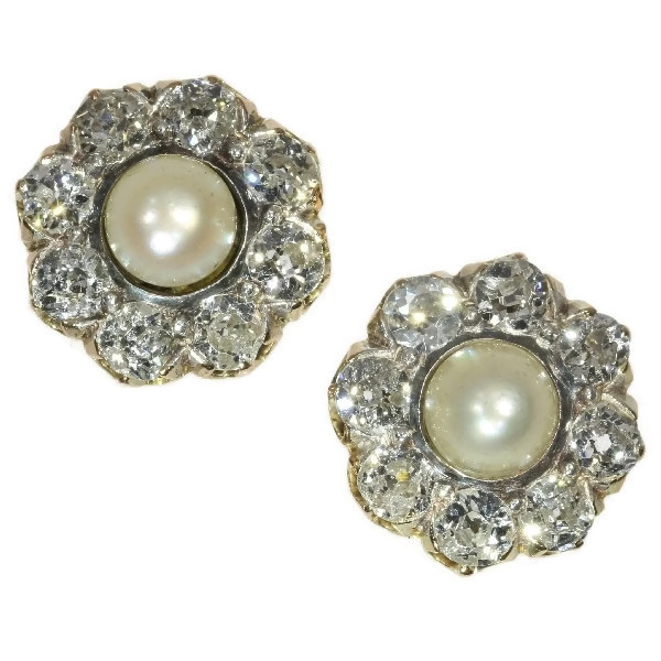 Antique Victorian Diamond Ear Studs Description By Adin Antique Victorian Diamond Ear Studs
