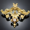 antique jewelry, estate jewelry and vintage jewelry by Adin, Antwerp: Victorian gold diamond griffin brooch pendant