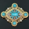 antique jewelry, estate jewelry and vintage jewelry by Adin, Antwerp: Antique Victorian jewelry brooch with stone cameo angel and diamonds and pearls