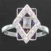 antique jewelry, estate jewelry and vintage jewelry by Adin, Antwerp: Absolute top notch bracelet by L�on Gariod with star sapphire and rose cuts