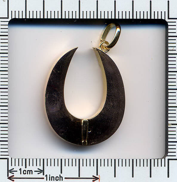 Golden lucky horse shoe pendant
