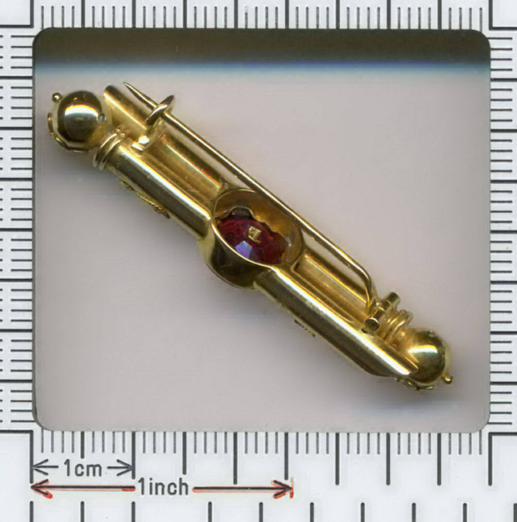 Russian Victorian bar brooch with filigree