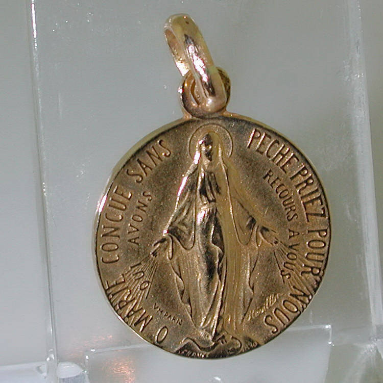 18K RELIGIOUS MIRACULOUS MEDAL