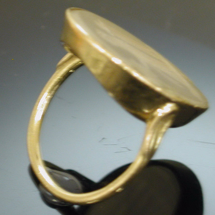 Pre Victorian 18K and chalcedony intaglio ring
