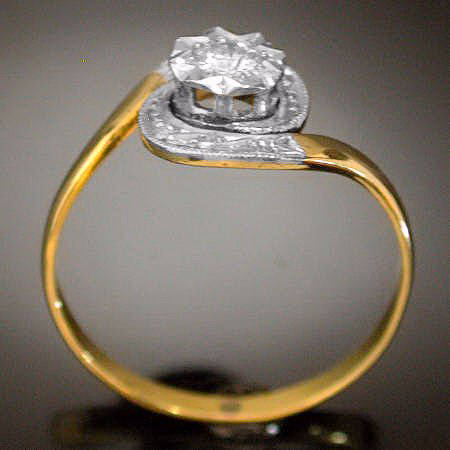 18K GOLD/PLATINUM DIAMONDS TOURBILLON RING