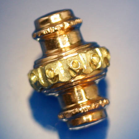 VICTORIAN OVAL 18K BICOLOR SLIDE ca. 1870