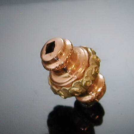 VICTORIAN OVAL 18K BICOLOR SLIDE ca. 1870