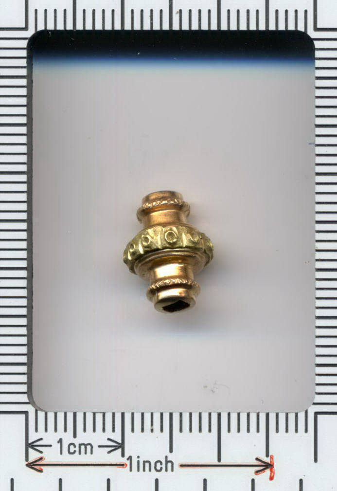 VICTORIAN OVAL 18K BICOLOR SLIDE ca. 1870