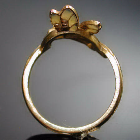 Plique ajour Art Nouveau ring signed Dubret (image 4 of 5)