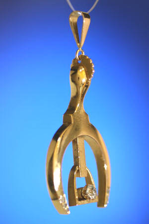 Victorian stirrup and spur diamond pendant (image 3 of 5)