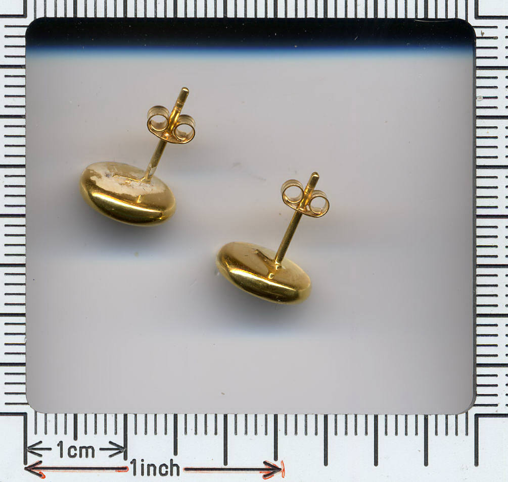ART DECO 18K FRENCH ROUND EARRINGS