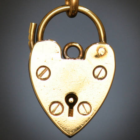 Heart-Shaped Lock Pendant with initials