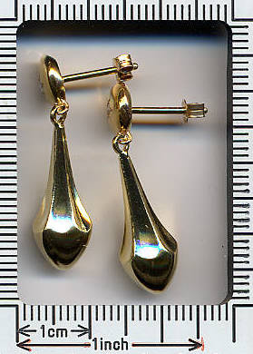 Vintage pendant rose cut diamond earrings