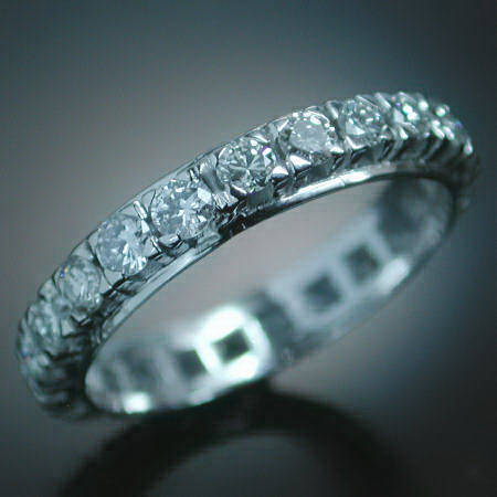 WHITE GOLDEN ETERNITY BAND