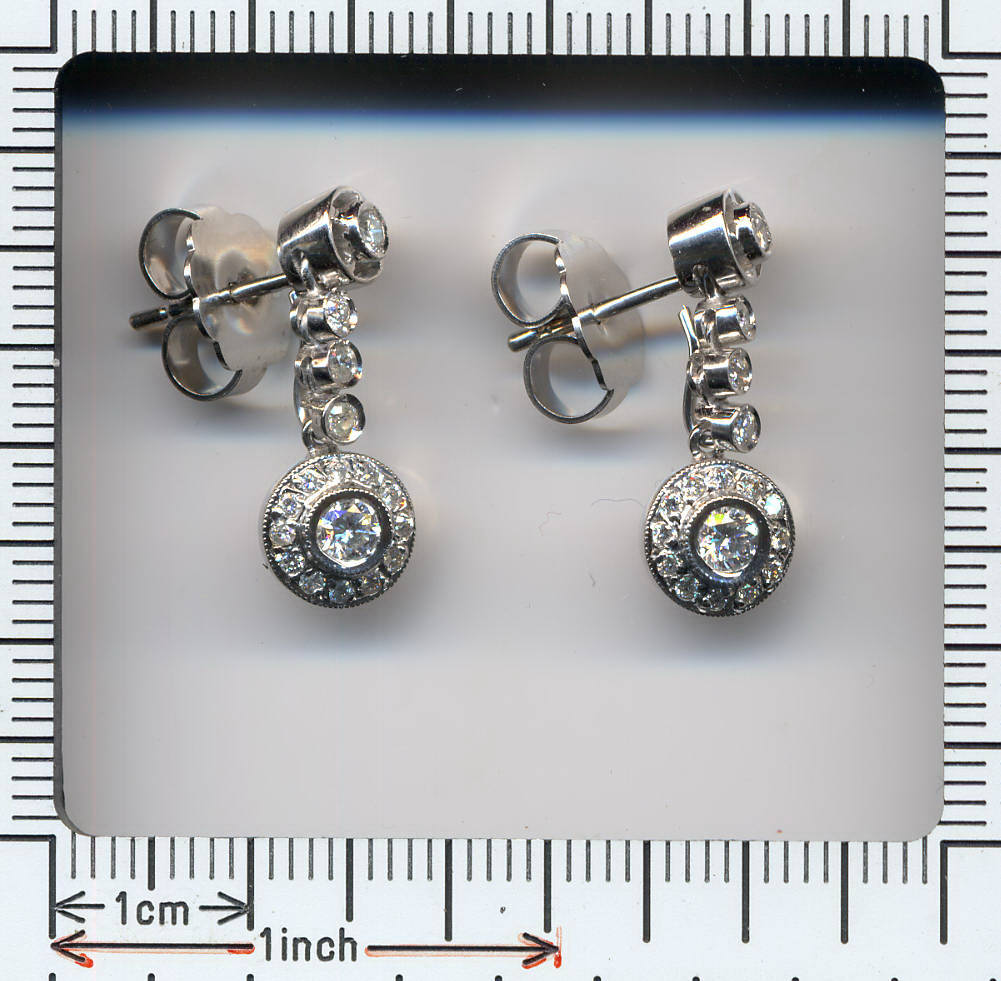 ANTIQUE INSPIRED GOLDEN DIAMOND EARRINGS