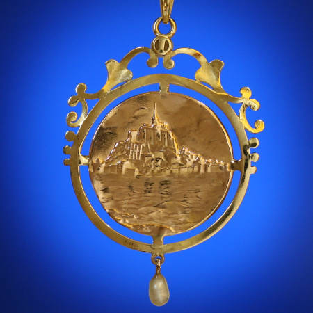 Ar Nouveau St.Michael and the dragon pendant