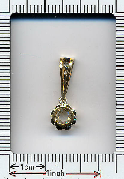 Charming vintage rose cut diamond pendant