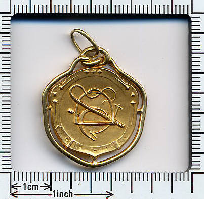 Vintage golden horse sport motifs pendant