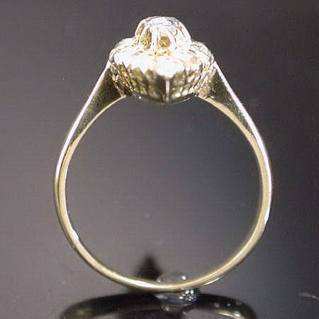 Victorian rose cut diamond cluster ring