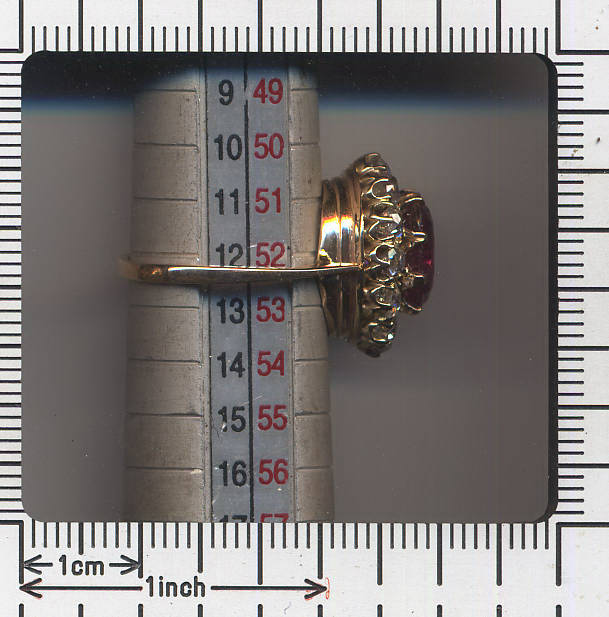 Victorian diamond tourmaline engagement ring