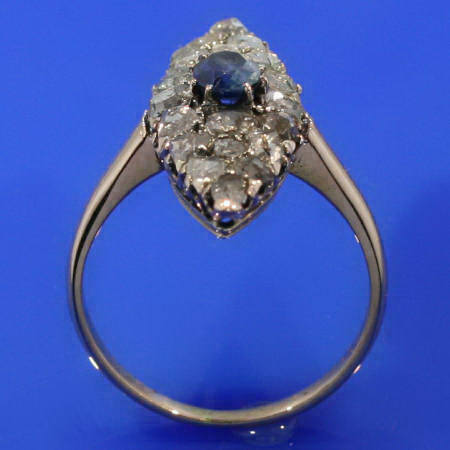 Victorian ring with rose cuts and sapphire (image 4 of 5)