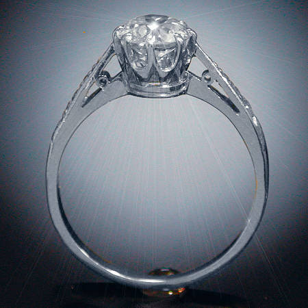 One stone diamond solitair engagement ring