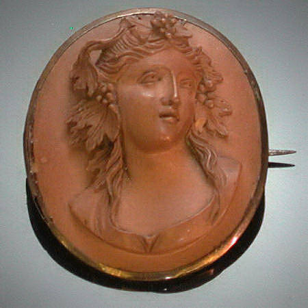 Victorian lava stone cameo depicting Bacchus (image 2 of 5)