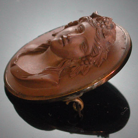 Victorian lava stone cameo depicting Bacchus (image 4 of 5)