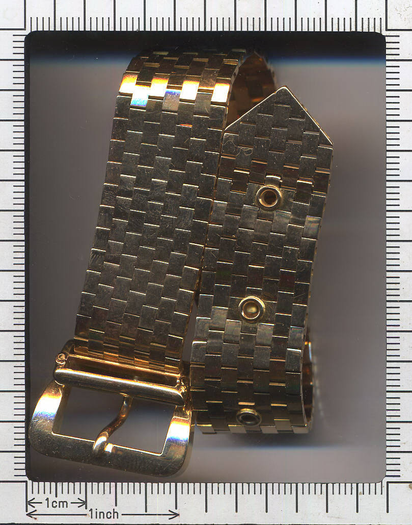 Golden belt buckle bracelet from the fifties