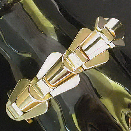 Retro design French tank bracelet 18K gold