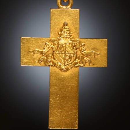 Bishops cross with Coat of Arms of Pope Pius IX