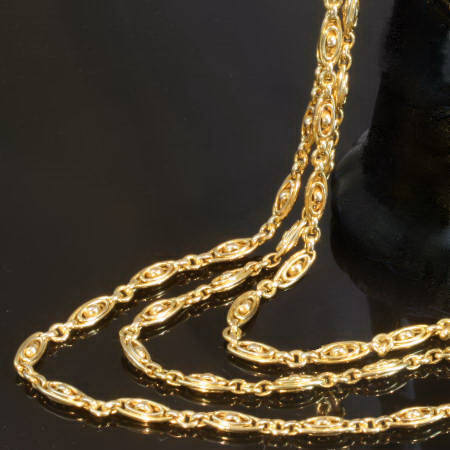 Terrific Victorian long golden chain