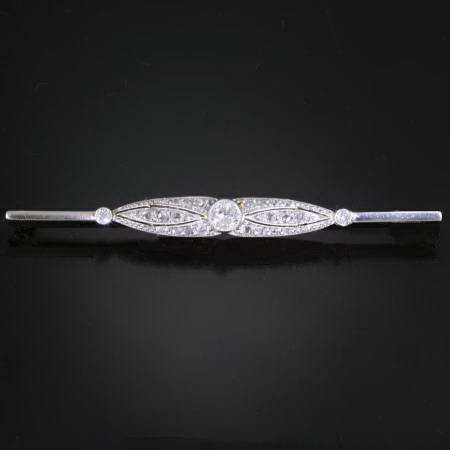 Art Deco diamond bar brooch