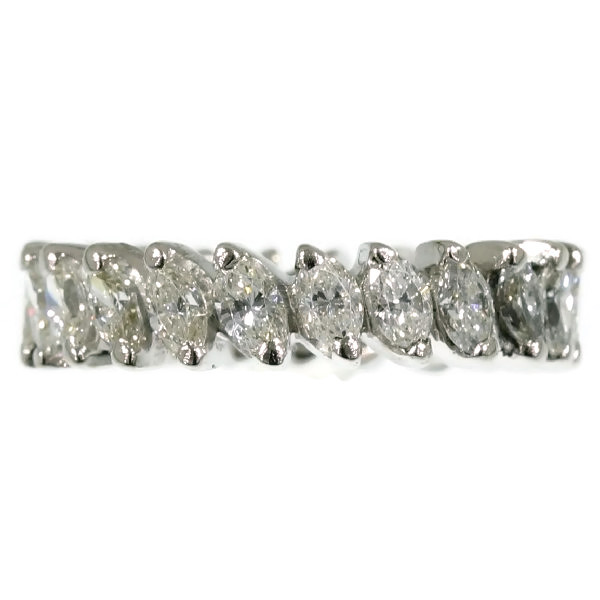Estate white gold eternity band with marquise cut diamonds, Images by ...