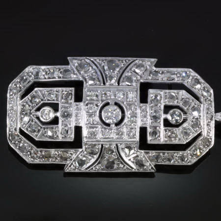 Vintage Art Deco diamond brooch