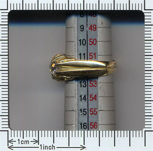 Yellow gold Victorian three old mine cut diamonds mens ring (image 5 of 5)
