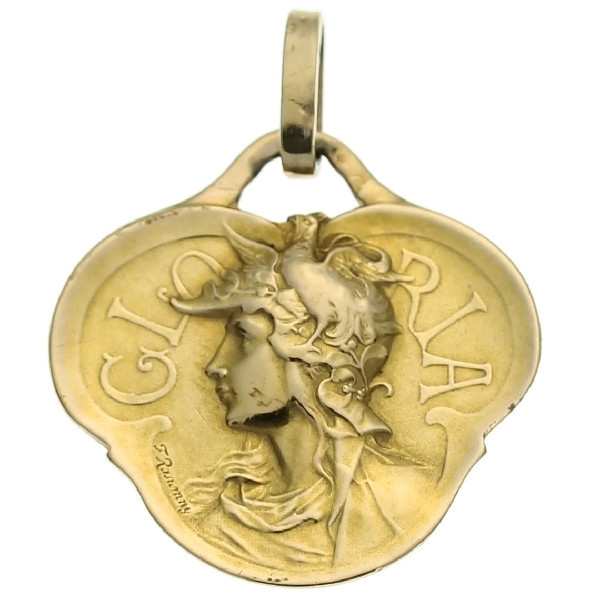 Collier double médaille motif Etoile doré à l'or 18Kt