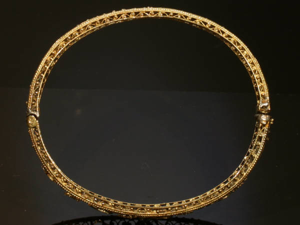 Amazing gold filigree Victorian bracelet from the Austro-Hungarian Empire (image 4 of 7)