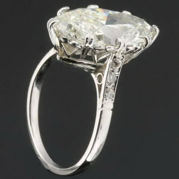 XXL marquise diamond platinum estate engagement ring (5.11 carat diamond weight) (image 3 of 9)