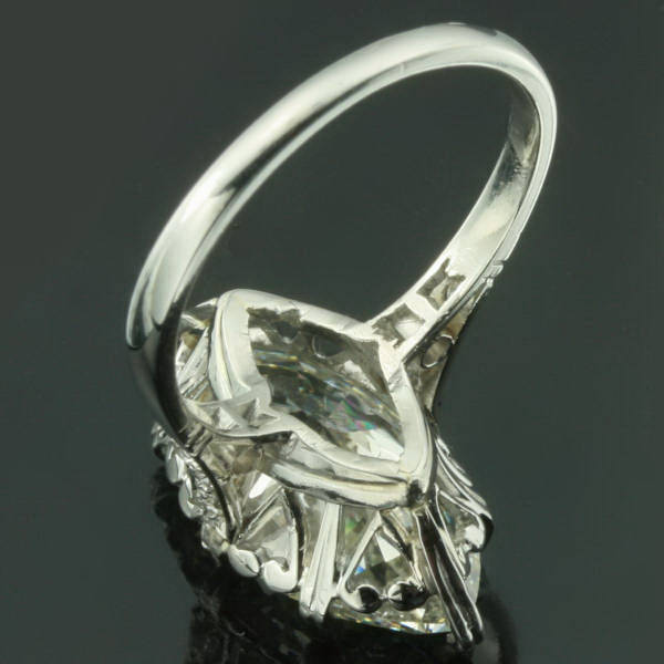 XXL marquise diamond platinum estate engagement ring (5.11 carat diamond weight) (image 6 of 9)