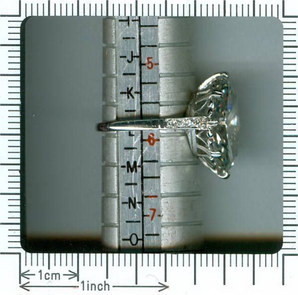 XXL marquise diamond platinum estate engagement ring (5.11 carat diamond weight) (image 7 of 9)