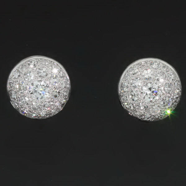 Estate diamond earstuds with 1.84 crt diamond weight