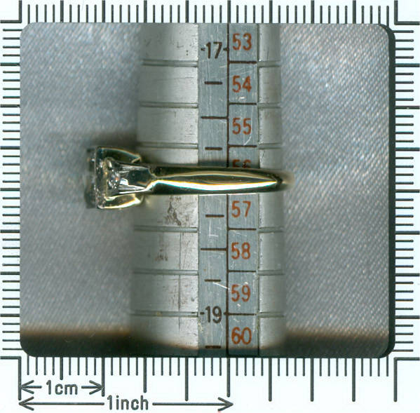 Very straightforward Art Deco engagement ring with big rose cut diamond (image 6 of 7)