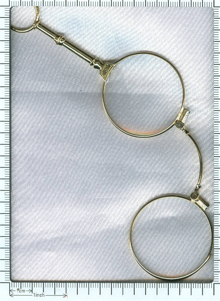 Victorian gold lorgnette or face-a-main (image 5 of 5)