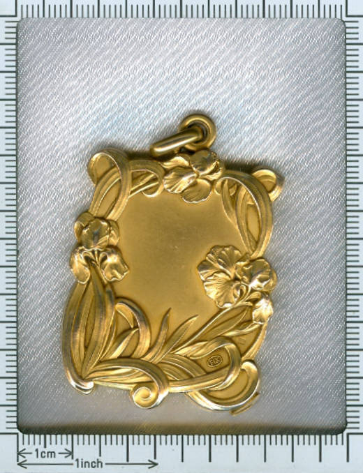 Magnificent Art Nouveau pendant signed E.Dropsy with sliding mirrors (image 9 of 9)