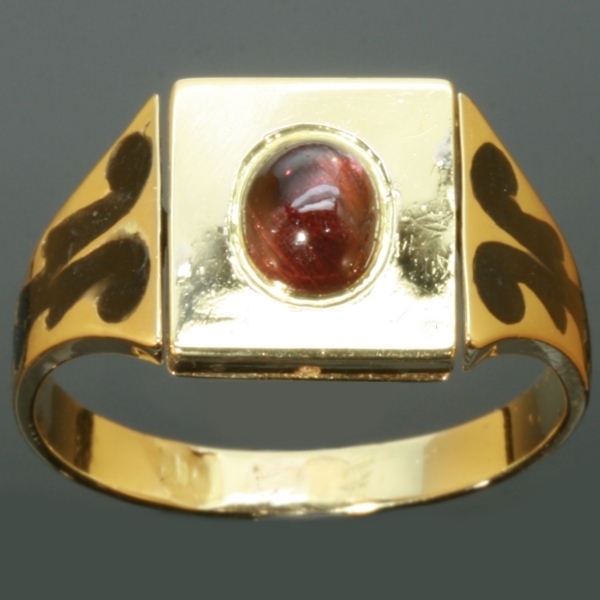 Two faced antique poison ring with hidden place made just after French Revolution (image 3 of 18)