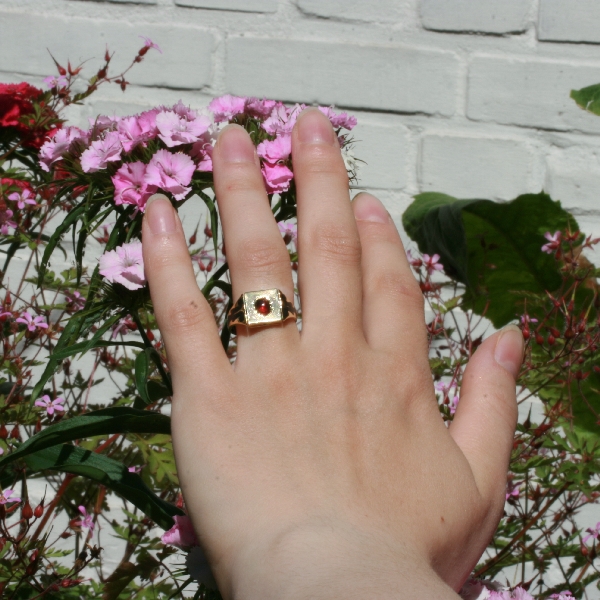 Two faced antique poison ring with hidden place made just after French Revolution (image 17 of 18)