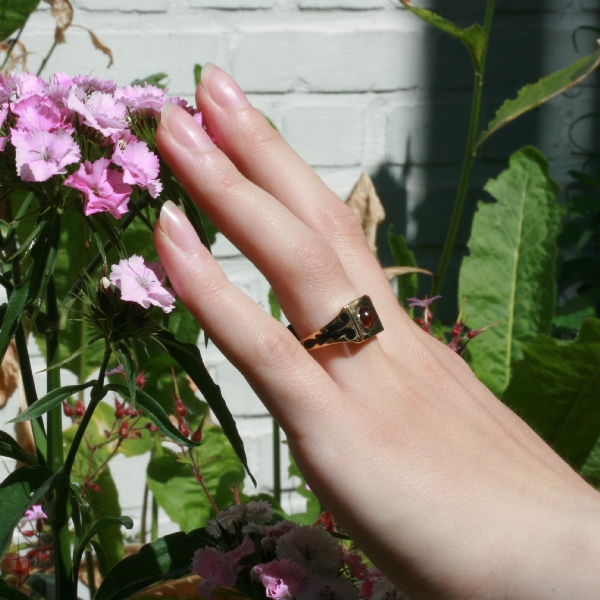 Two faced antique poison ring with hidden place made just after French Revolution (image 18 of 18)