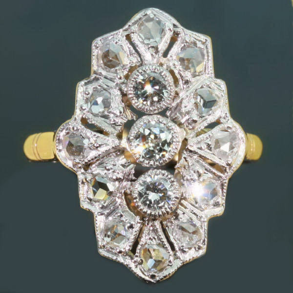 Attractive Interbellum estate diamond engagement ring or anniversary ring